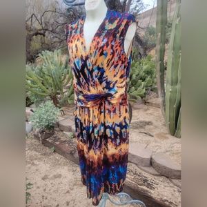 Tie Dye Western Colored Boho Hippie Dress